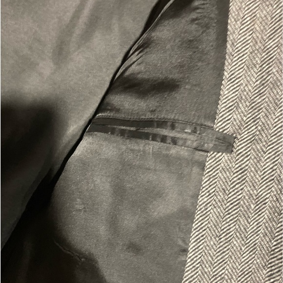 Pendleton 100% Pure Virgin Wool Black/White Herringbone Blazer Sz 48 USA Made - Picture 5 of 15